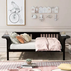 Bellemave® Wood Daybed with Small Foldable Table