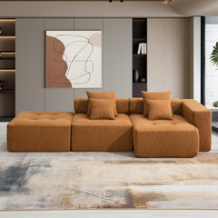 Bellemave® 105.5'' L-Shaped Modular Sectional Sofa with 4 Pillows