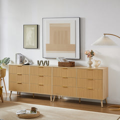 Bellemave® 6 Double Dressers with Wavy Drawers