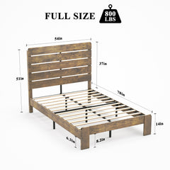 Bellemave® Simple Wooden Platform Bed