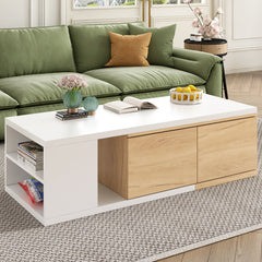 Bellemave® 47.2" Extendable Coffee Table with 2 Storage Drawers