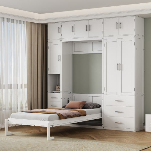 Bellemave® Murphy Bed with Lockers and Wardrobes