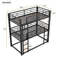 Bellemave® Twin Size Metal Triple Bunk Bed