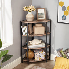 Bellemave® 4-Tier Corner Open Bookcase