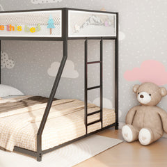 Bellemave® Twin over Full Bunk Bed with Mesh Guard Rail