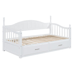 Bellemave® Twin Size Daybed with Twin Size Trundle Bed and Two Storage Drawers