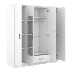 Bellemave® 4-Door Mirror Wardrobe with Shelves Bellemave®