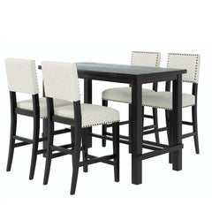 Bellemave® 5-Piece Counter Height Dining Set, Classic Elegant Table and 4 Chairs Bellemave®