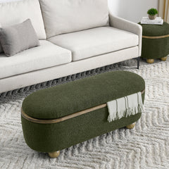 Bellemave® Upholstered End of Bed Ottoman Bench with Storage and Seating