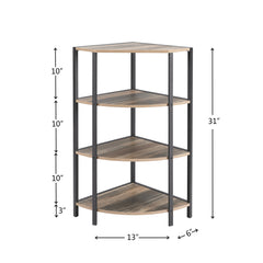 Bellemave® 4-Tier Corner Open Bookcase