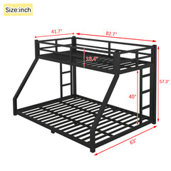 Bellemave® Twin XL over Queen Metal Bunk Bed