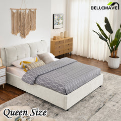 Bellemave® Storage Upholstered Hydraulic Platform Bed with Integrated Headboard