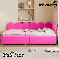 Bellemave® Velvet Upholstered Daybed with 2 Drawers and Soft Fabric Headboard