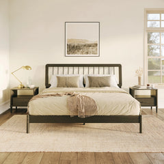 Bellemave® Mid-Century Modern Solid Wood Spindle Bed