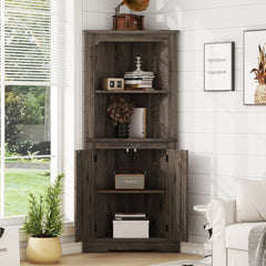 Bellemave® Tall Corner Cabinet with Doors