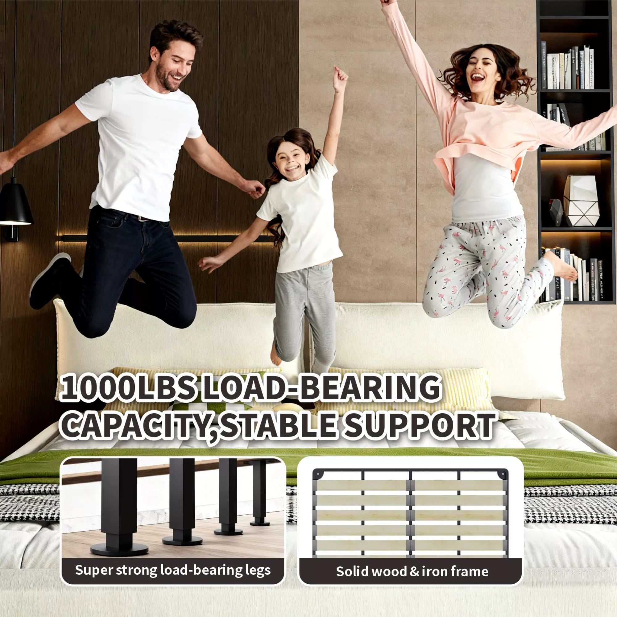 King Size Cloud Bed Frame 1000 Lbs Weight Capacity