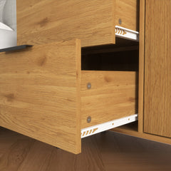 Bellemave® Storage Cabinet with 3 Drawers & Adjustable Shelf