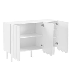 Bellemave® Cream Style Minimalist Shoe Cabinet with 5 Solid Wood Legs and Adjustable Shelves