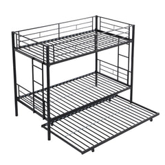 Bellemave® Twin Size Metal Bunk Bed with Trundle Bed