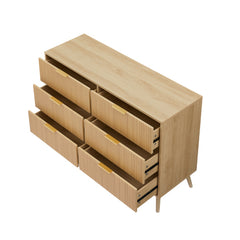 Bellemave® 6 Double Dressers with Wavy Drawers