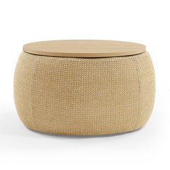 Bellemave® 2 in 1 Modern Round Storage Ottoman