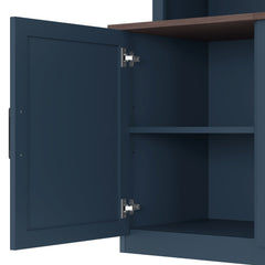 Bellemave® Wall Unit Entertainment Center with Charging Station and USB Charging for TVs,Modern TV Stand with Large Storage Cabinet, Blue Bellemave®