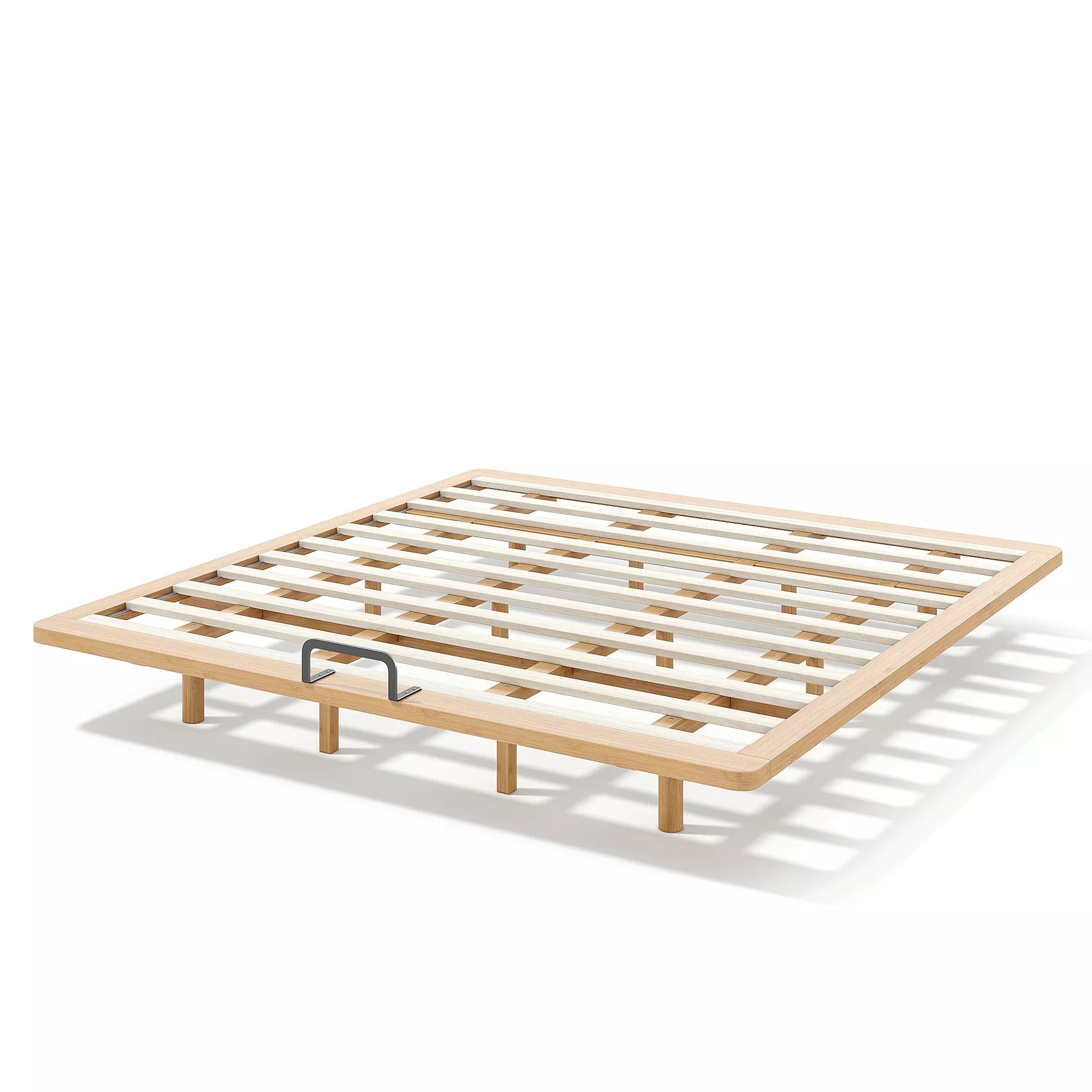 Bellemave® King Size Platform Bed for Bedroom, Solid Bamboo-made Floating Bed Frame with Support Slats, Guest Rooms, Dorms, Natural Bellemave®