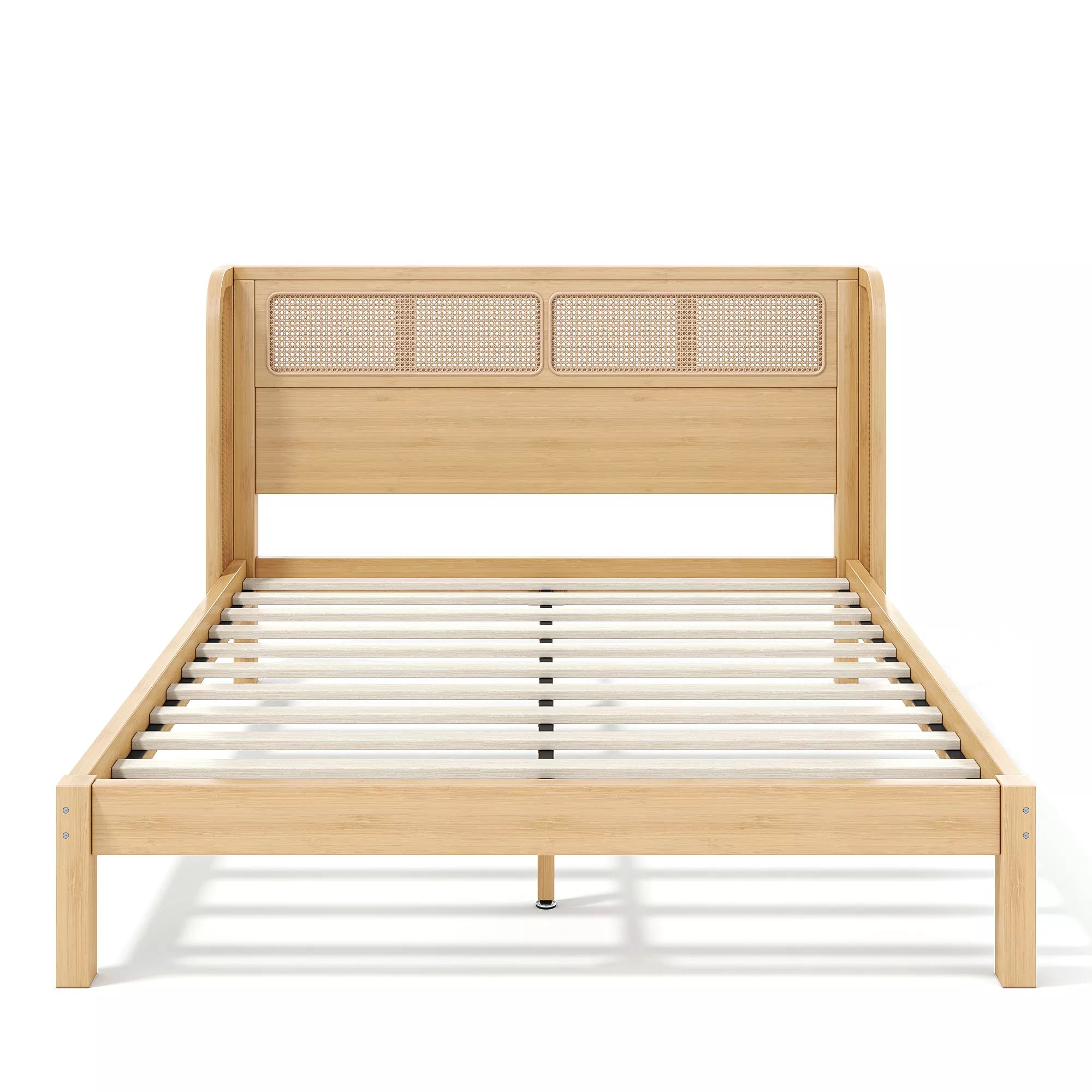 queen size bamboo platform bed frame