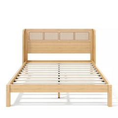 queen size bamboo platform bed frame