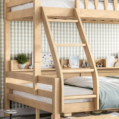 Anti‑slip angled ladder for solid wood kids bunk bed frame