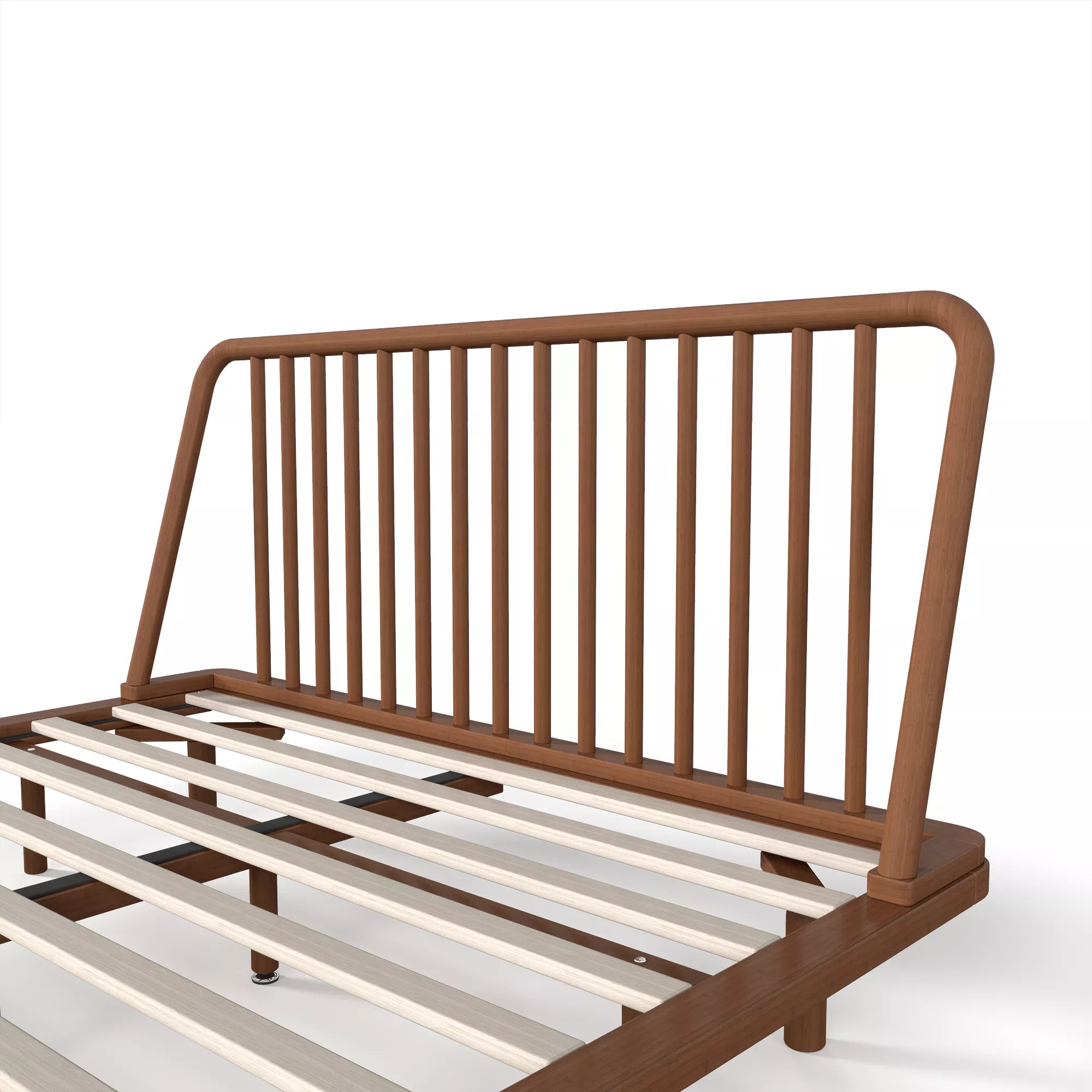 Bamboo Bed Frame Vertical Slat Headboard Design