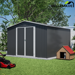 Bellemave® 10' x 10' Metal Storage Shed for Outdoor, Steel Yard Shed with Design of Lockable Doors Bellemave®