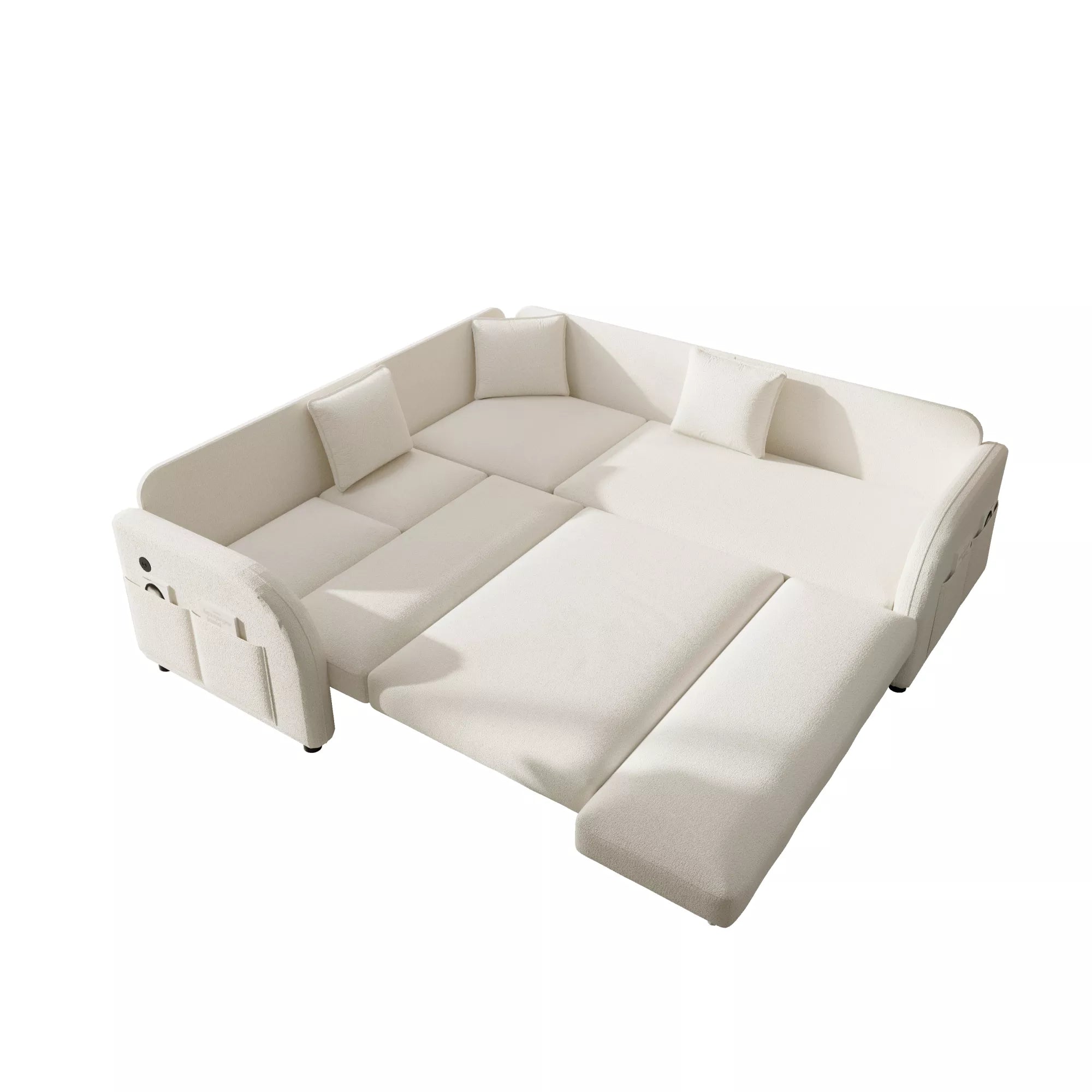L shaped sleeper sofa with pull out bed