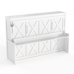 Bellemave® Full/Queen Size Murphy Bed with Desk and USB Charging Station, Solid Wood Slats Bellemave®