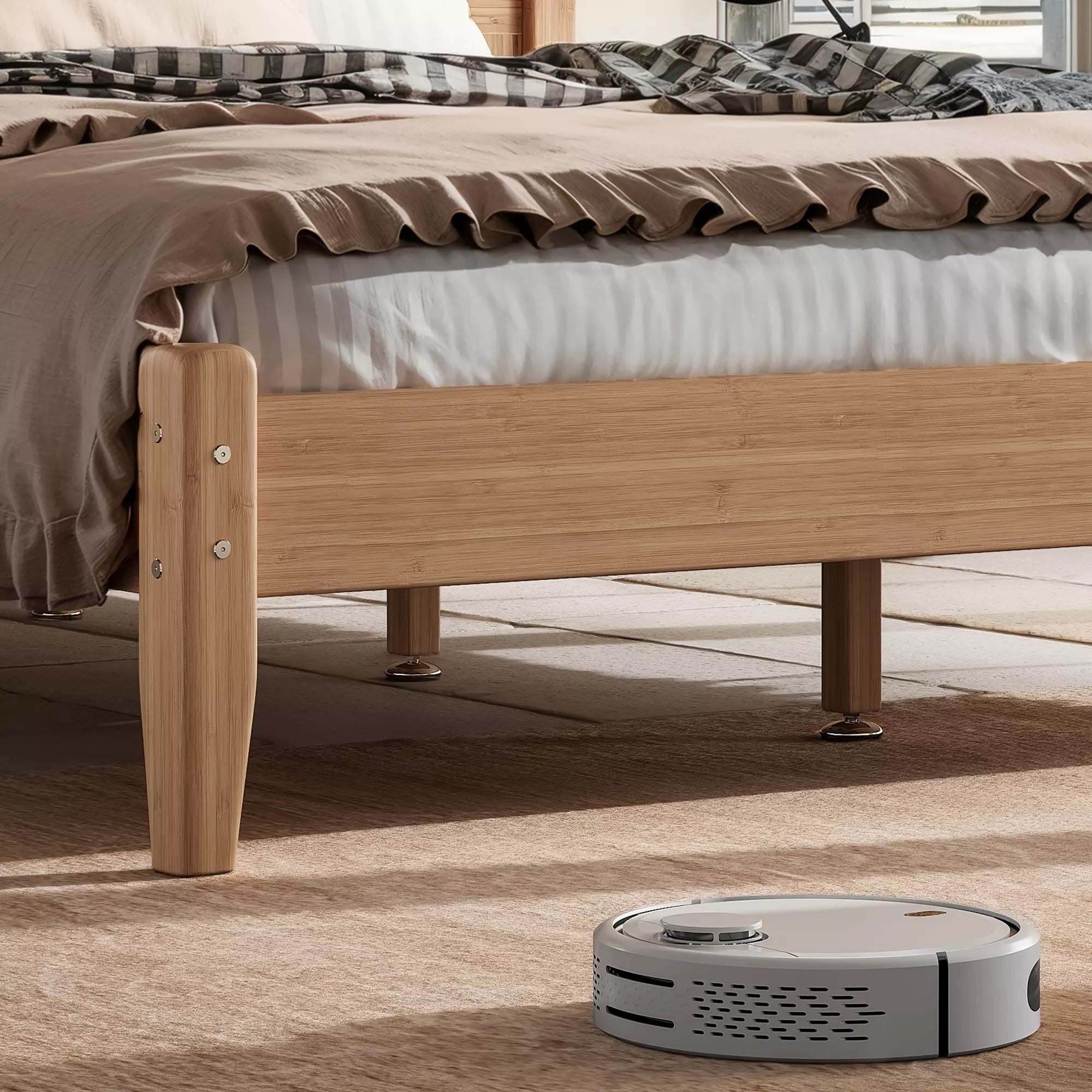 Bamboo Platform Bed Frame Height Detail
