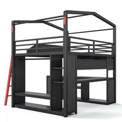 Gaming Loft Bed Rear Corner View