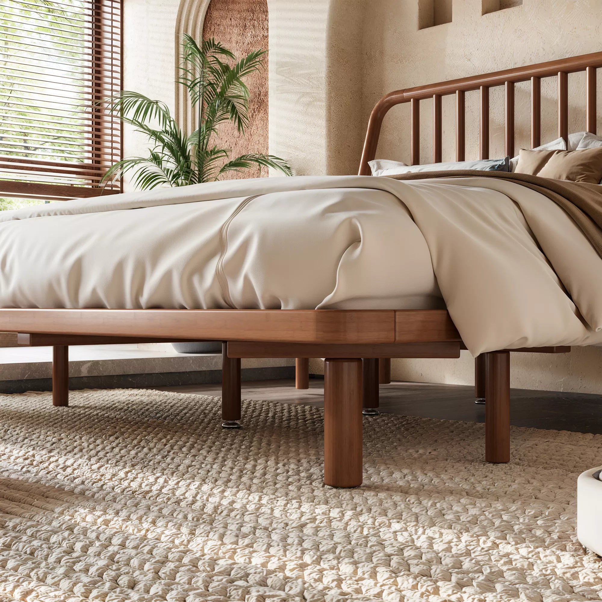 Bamboo Platform Bed Bedroom Lifestyle View