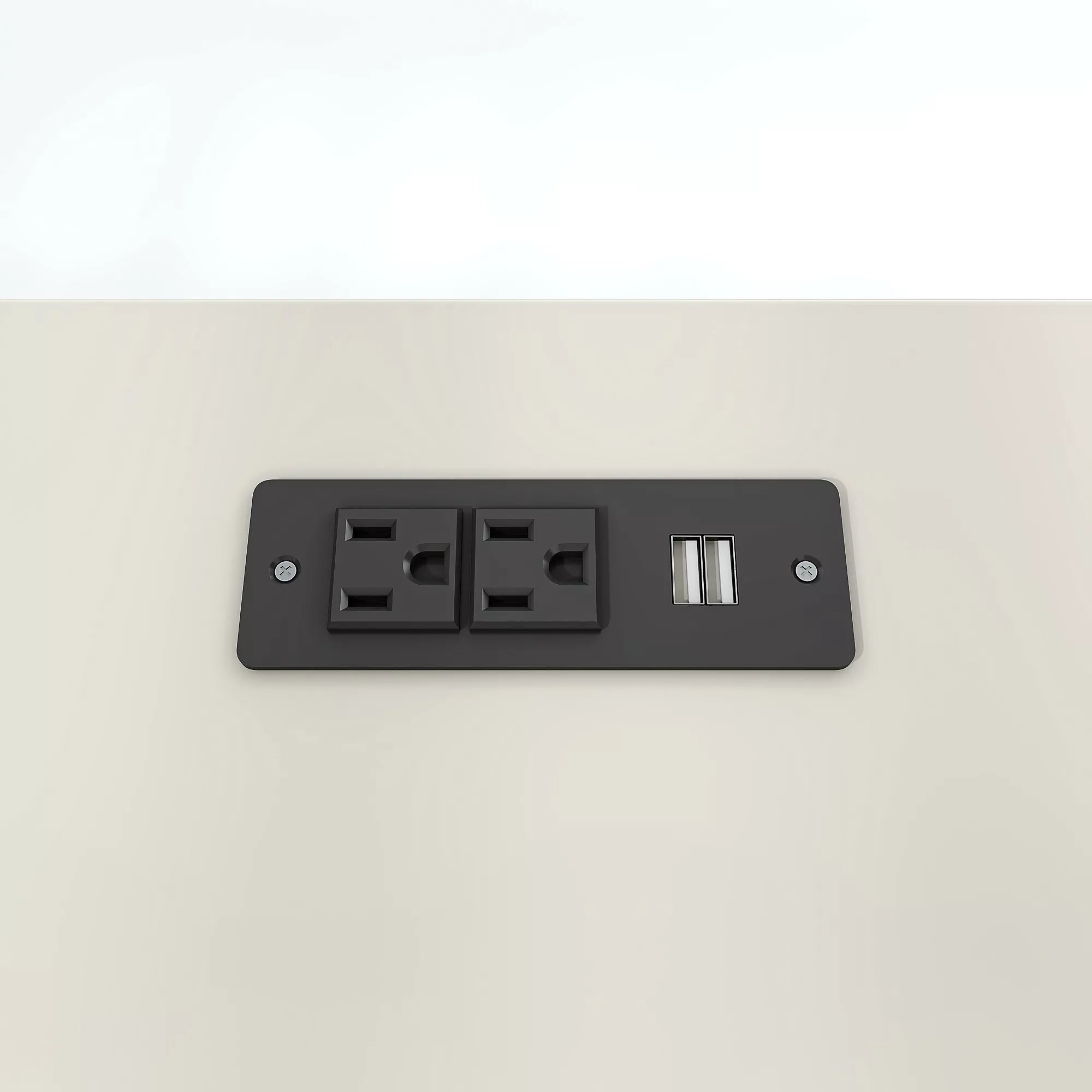 USB charging outlet on loft bed desk