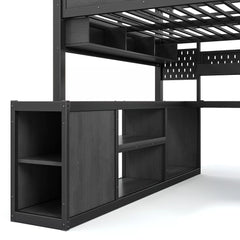 Closet Storage Shelf Detail for Gaming Loft Bed