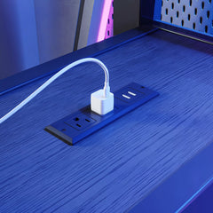 USB charging ports built into gaming bunk bed frame