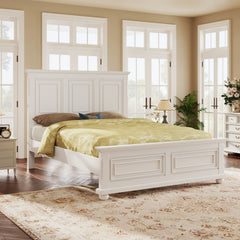 Bellemave® Traditional Town and Country Style Pinewood Vintage Platform Bed