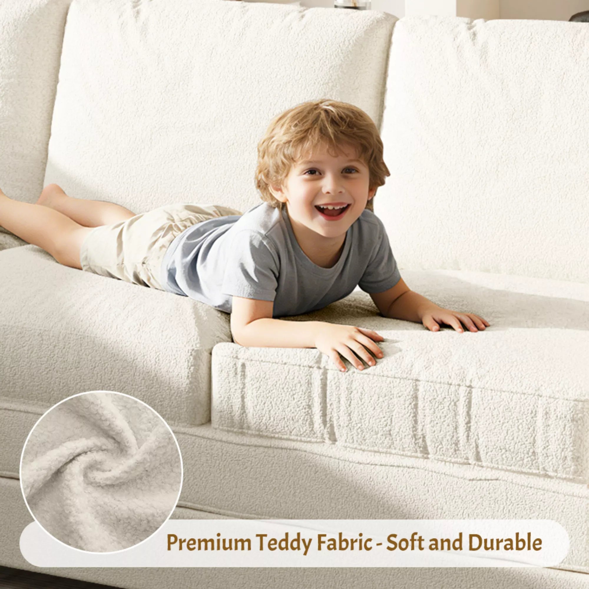 Soft upholstered fabric detail