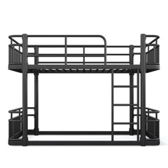 easy assembly metal bunk bed frame
