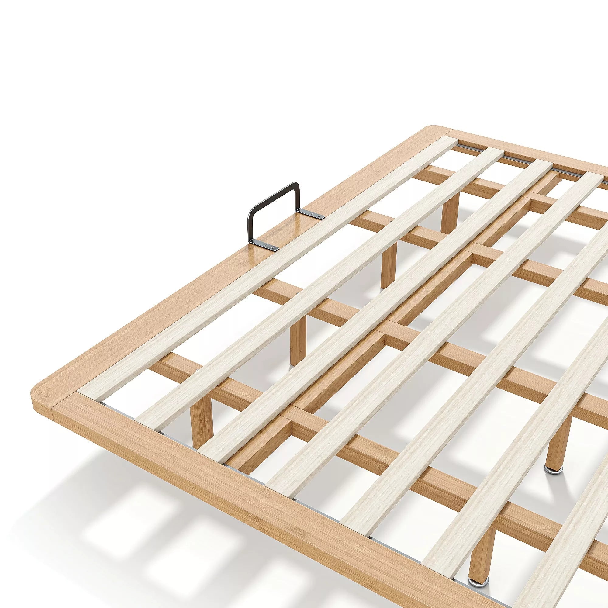 Bellemave® King Size Platform Bed for Bedroom, Solid Bamboo-made Floating Bed Frame with Support Slats, Guest Rooms, Dorms, Natural Bellemave®