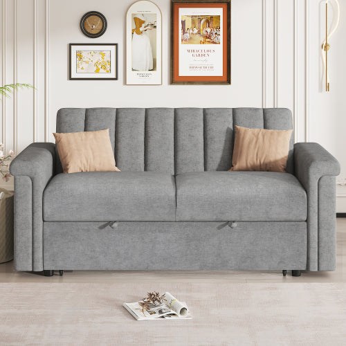 Bellemave  61" Convertible Soft Cushion Sofa Pull Bed ,for Two People to Sit On