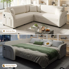 Convertible sofa bed used for sleeping