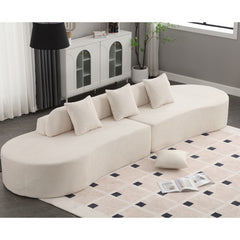 Bellemave® 130.5" Modern Curved Combination Sofa with 3 Pillows