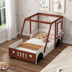 Bellemave® Twin Size Fun Play Design Platform Bed in Car-Shaped