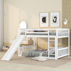 Bellemave® Full Size Bunk Bed with Slide and Ladder