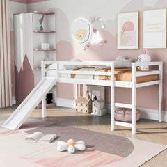 Bellemave® Twin Size Loft Bed with Slide